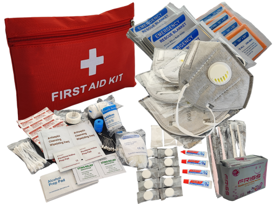 NZ Survival Bags, whats inside, medical and hygiene items